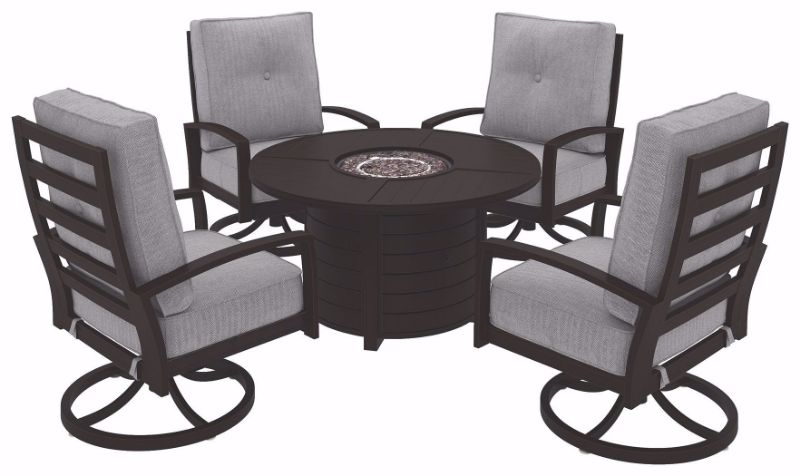 Picture of CASTLE ISLAND ROUND FIRE PIT TABLE - P414