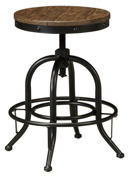 Picture of PINNADEL BACKLESS 24" SWIVEL COUNTER STOOL - D542