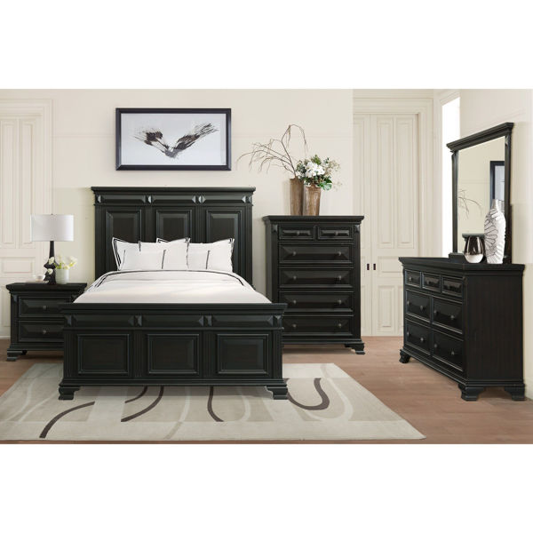 Picture of CALLOWAY BLACK KING BEDROOM SET - CY600