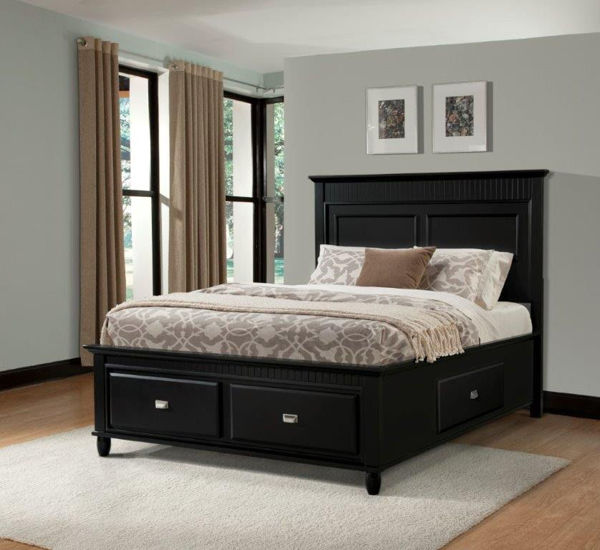 Picture of SPENCER BLACK KING STORAGE BED - SP850