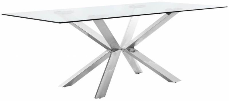 Picture of JUNO CHROME GLASS DINING TABLE