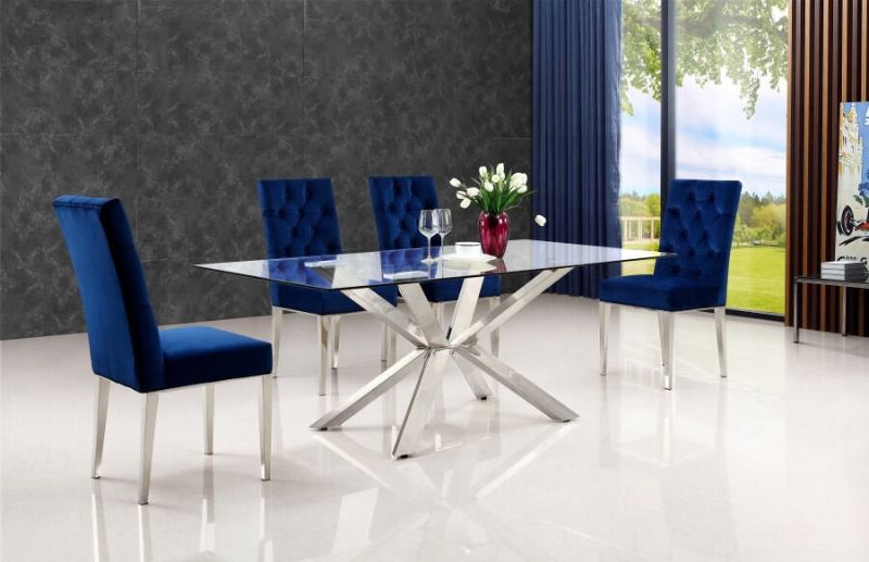 Picture of JUNO CHROME GLASS DINING TABLE