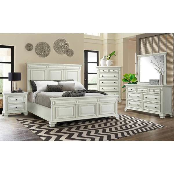 Picture of CALLOWAY WHITE QUEEN BEDROOM SET - CY700