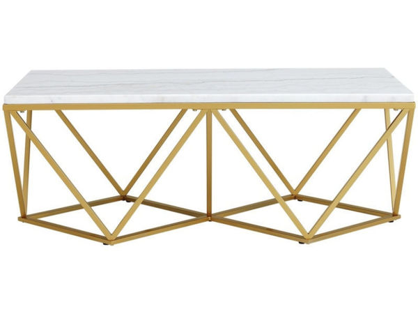 RIKO GOLD RECT COFFEE TABLE