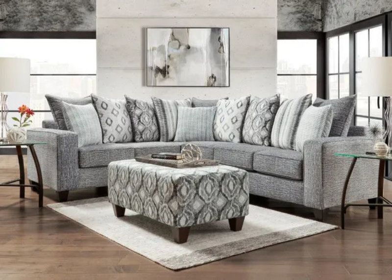 ACCENT OTTOMAN-MELANIE CHARCOA