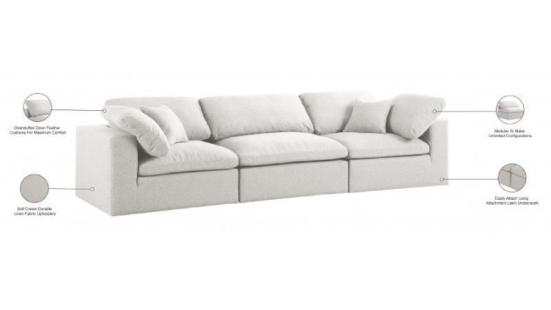 MATTEO LINEN 3PC 118" SOFA