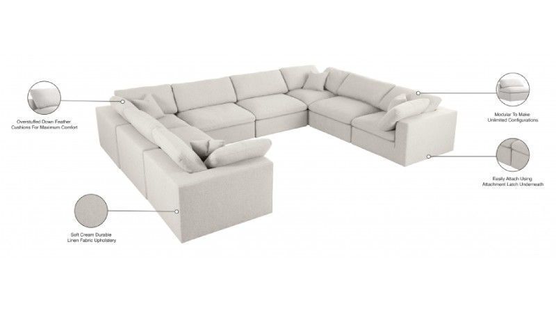 MATTEO LINEN 8PC SECTIONAL