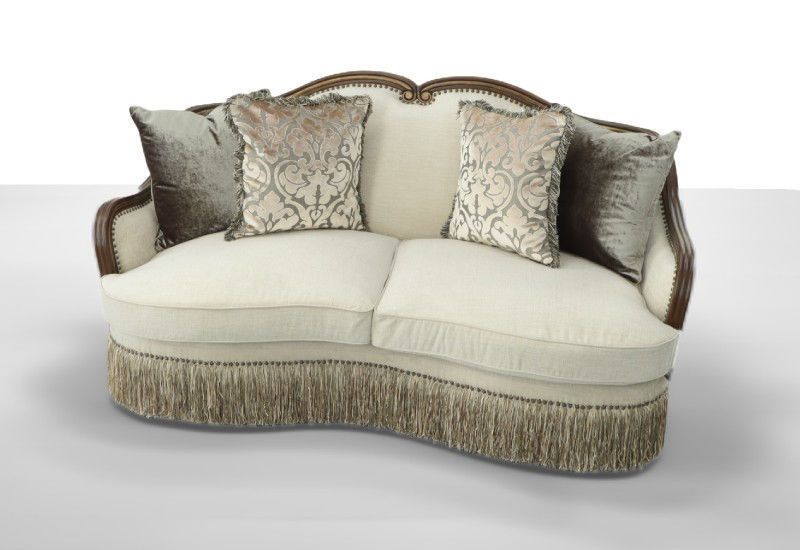 CARLOTTA PARCHMENT LOVESEAT