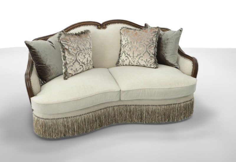 CARLOTTA PARCHMENT LOVESEAT