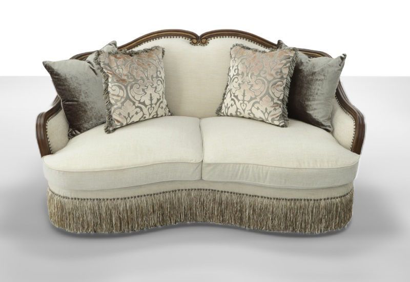 CARLOTTA PARCHMENT LOVESEAT