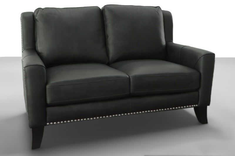 SOLACE CHARCOAL LTHR LOVESEAT