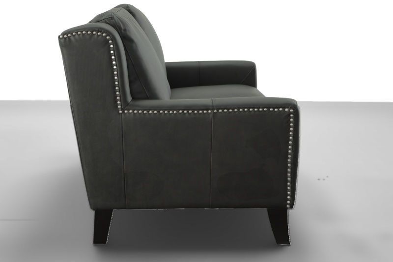 SOLACE CHARCOAL LTHR LOVESEAT