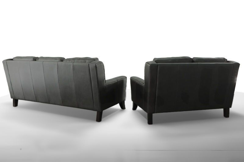 SOLACE CHARCOAL LEATHER LIVING