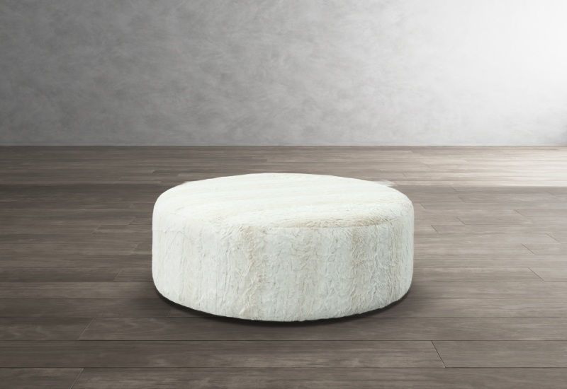 PEARL LEOPARD ROUND OTTOMAN