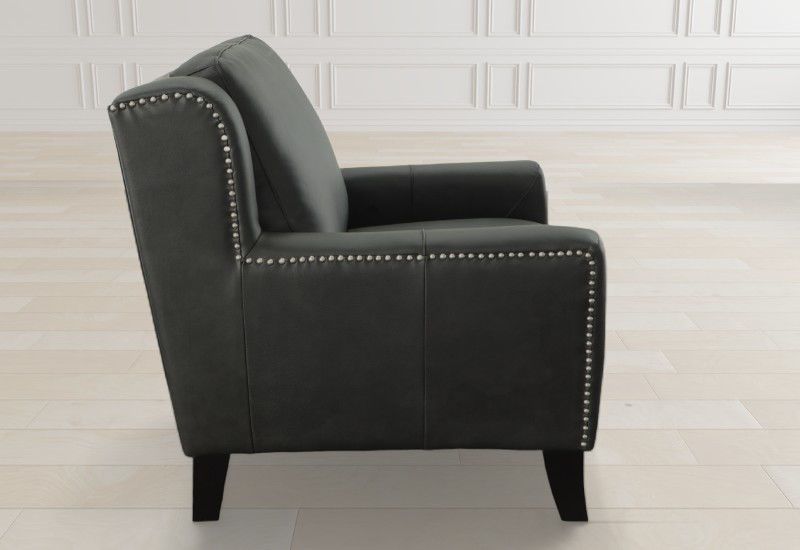 SOLACE CHARCOAL LEATHER CHAIR