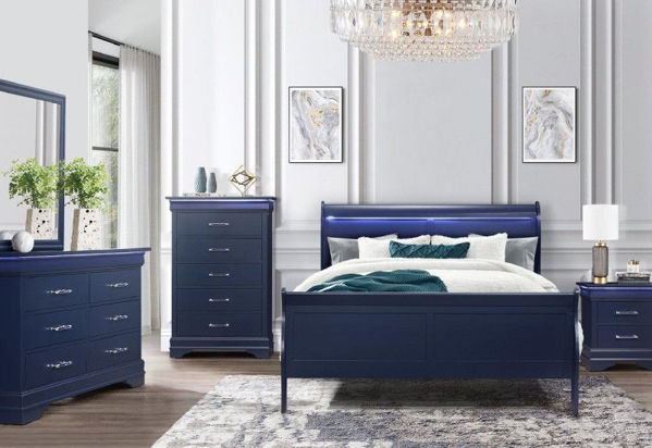 CHARLIE BLUE FULL BEDROOM SET