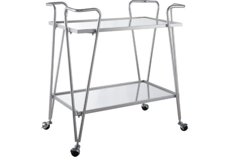 SILVER SERVING CART