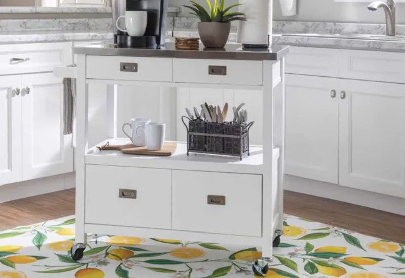 WHITE KITCHEN CART