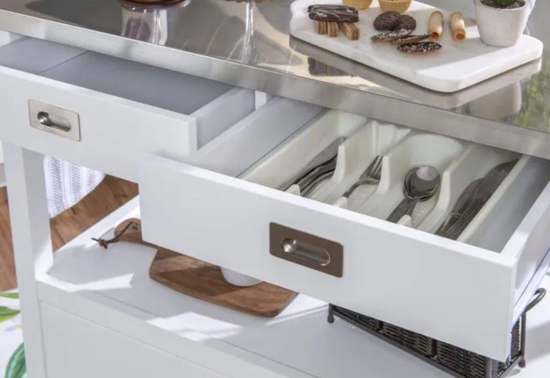 WHITE KITCHEN CART