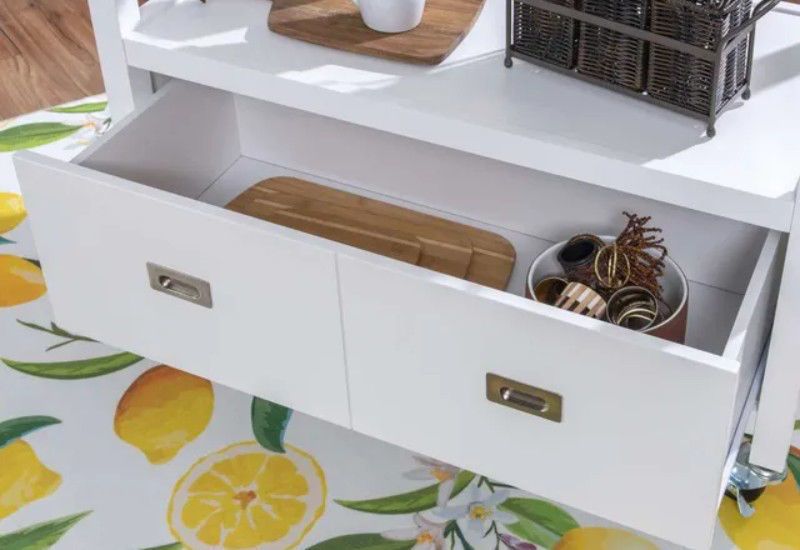 WHITE KITCHEN CART