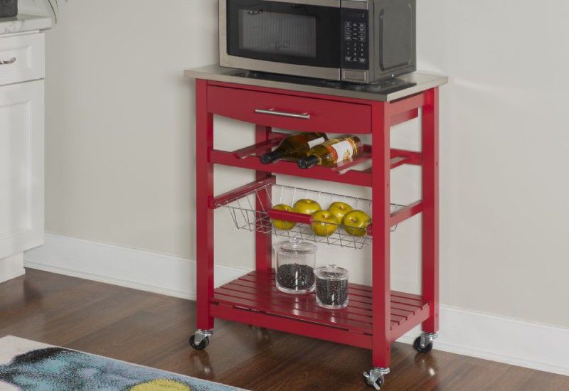 RED KITCHEN CART