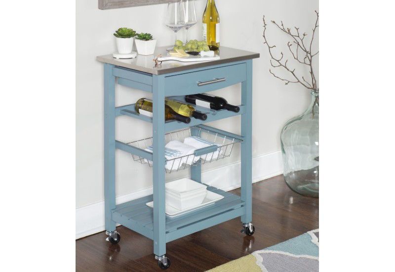 BLUE KITCHEN CART