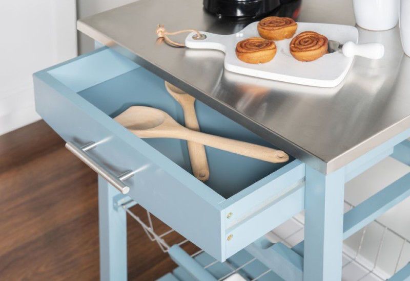 BLUE KITCHEN CART