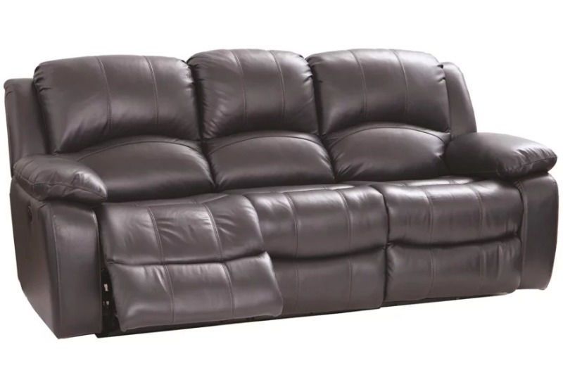 EMERSON GREY LEATHER PWR SOFA