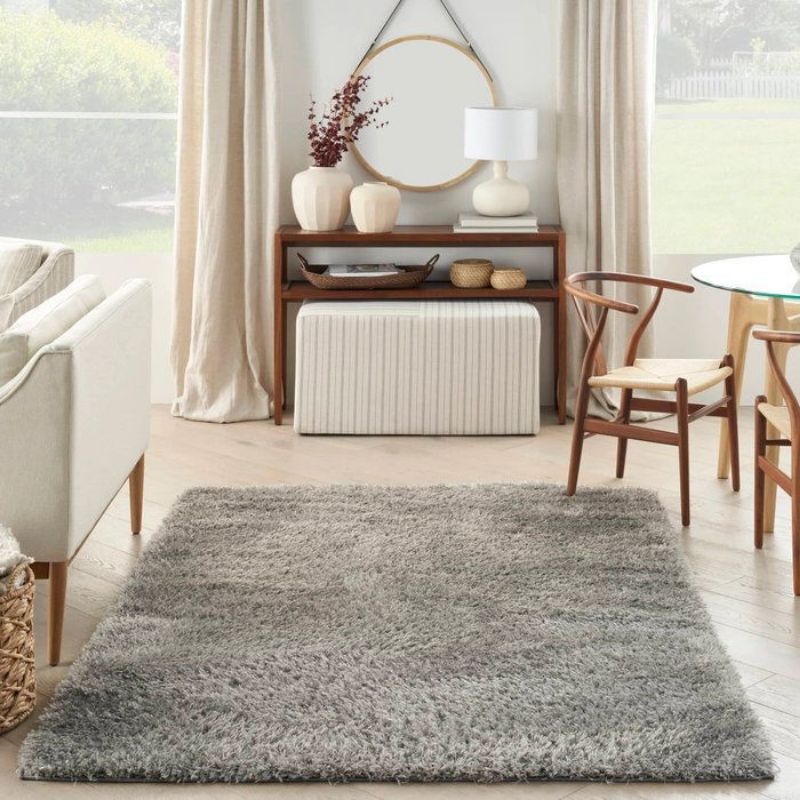 GREY 7X9 LUSH SHAG RUG