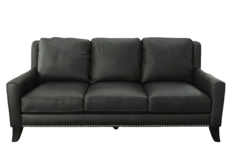 SOLACE CHARCOAL LEATHER SOFA