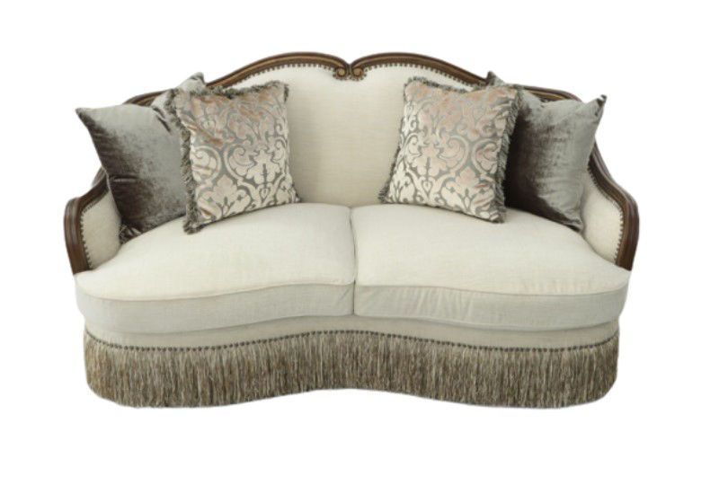 CARLOTTA PARCHMENT LOVESEAT