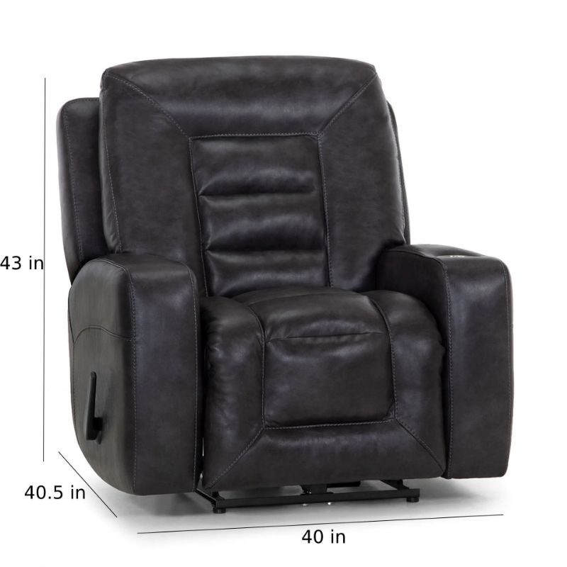 BRANSON DARK GREY RECLINER 