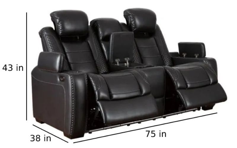 MERCER BLACK POWER RECLINING